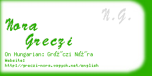 nora greczi business card